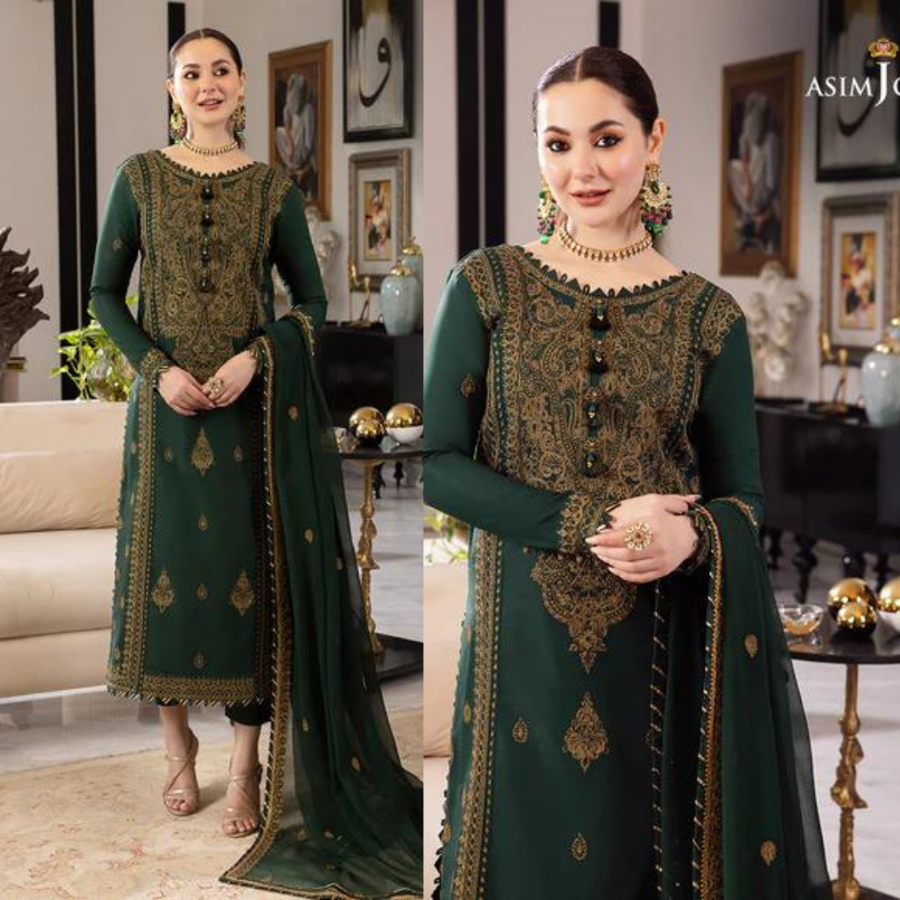 Asim Jofa, unstitched 3 piece embroidered Lawn summer suit VL720